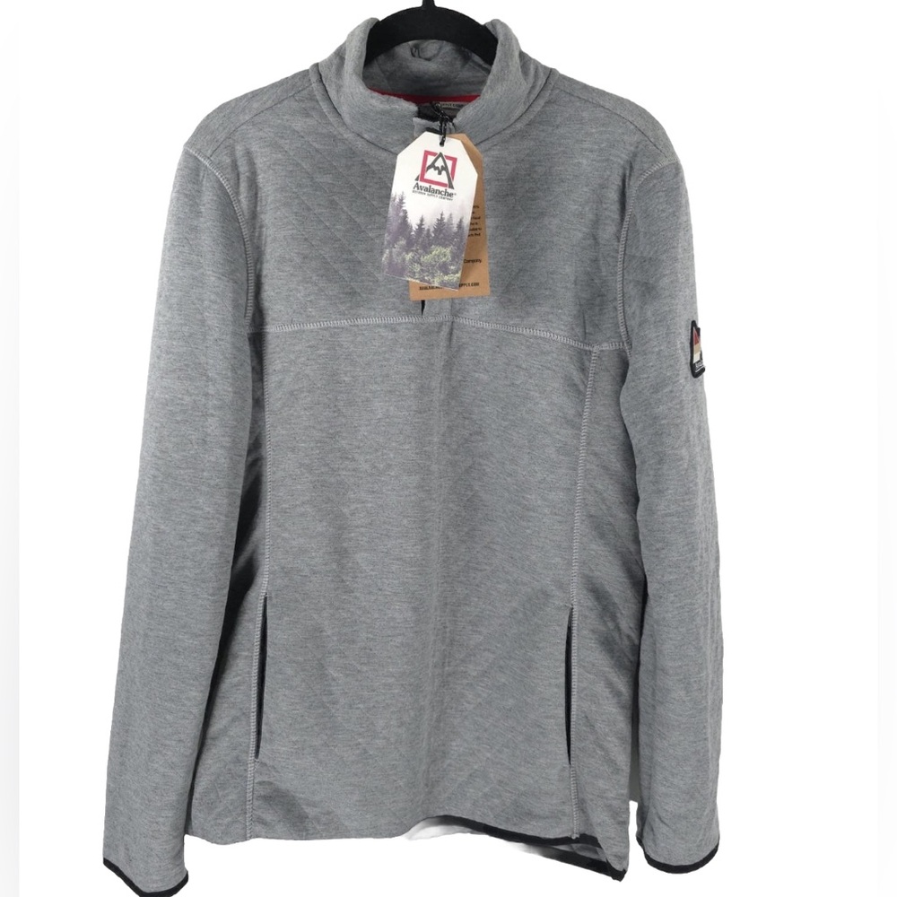NWT AVALANCHE Outdoor Pullover 1/4 Snap Sweater with Pockets Style CAM814C SMALL